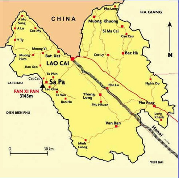 Sapa travel map