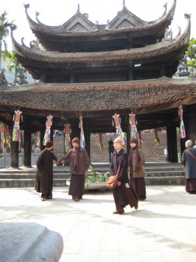 Monks in Thien Chu pagoda