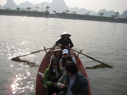 Hanoi Huong Pagoda rowing boat