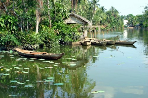 Living on the bank of Mekong river