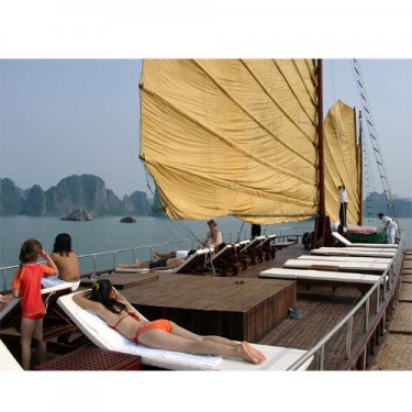 sundeck in Halong bay