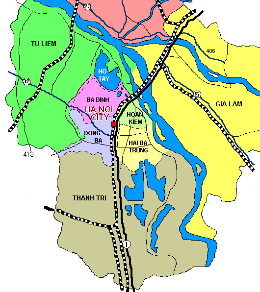 Hanoi city tour map