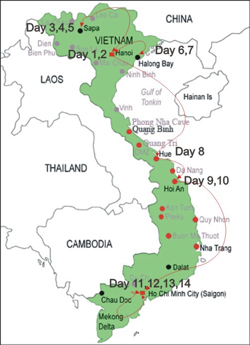 Vietnam package tour 14 days
