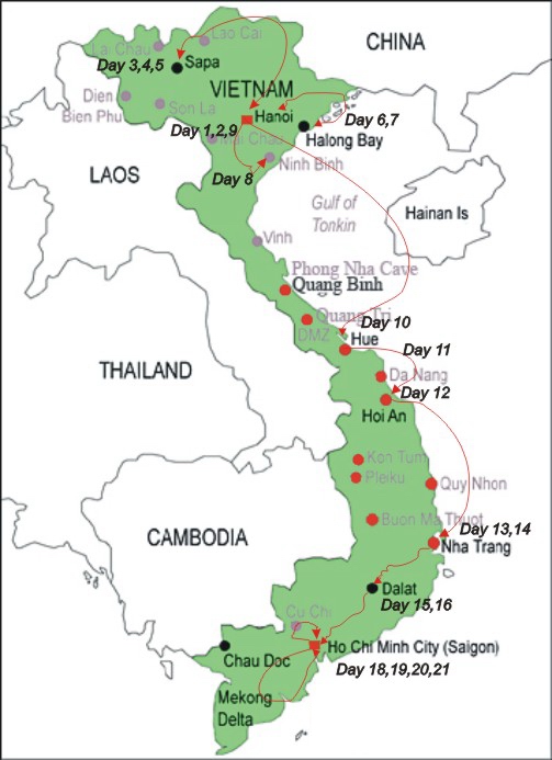 Vietnam package tour 21 days