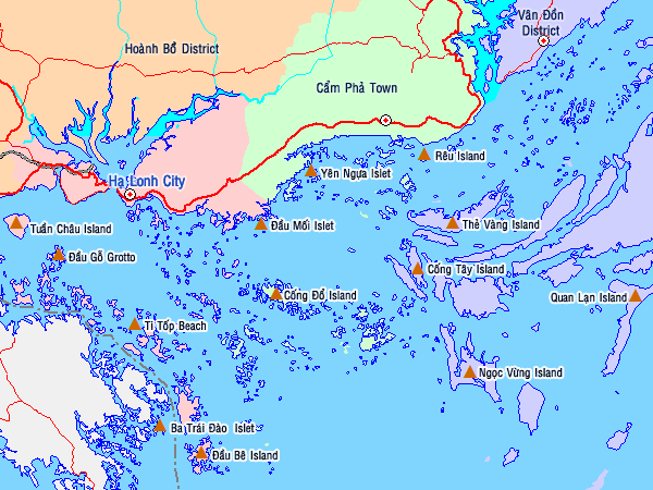 Halong bay map